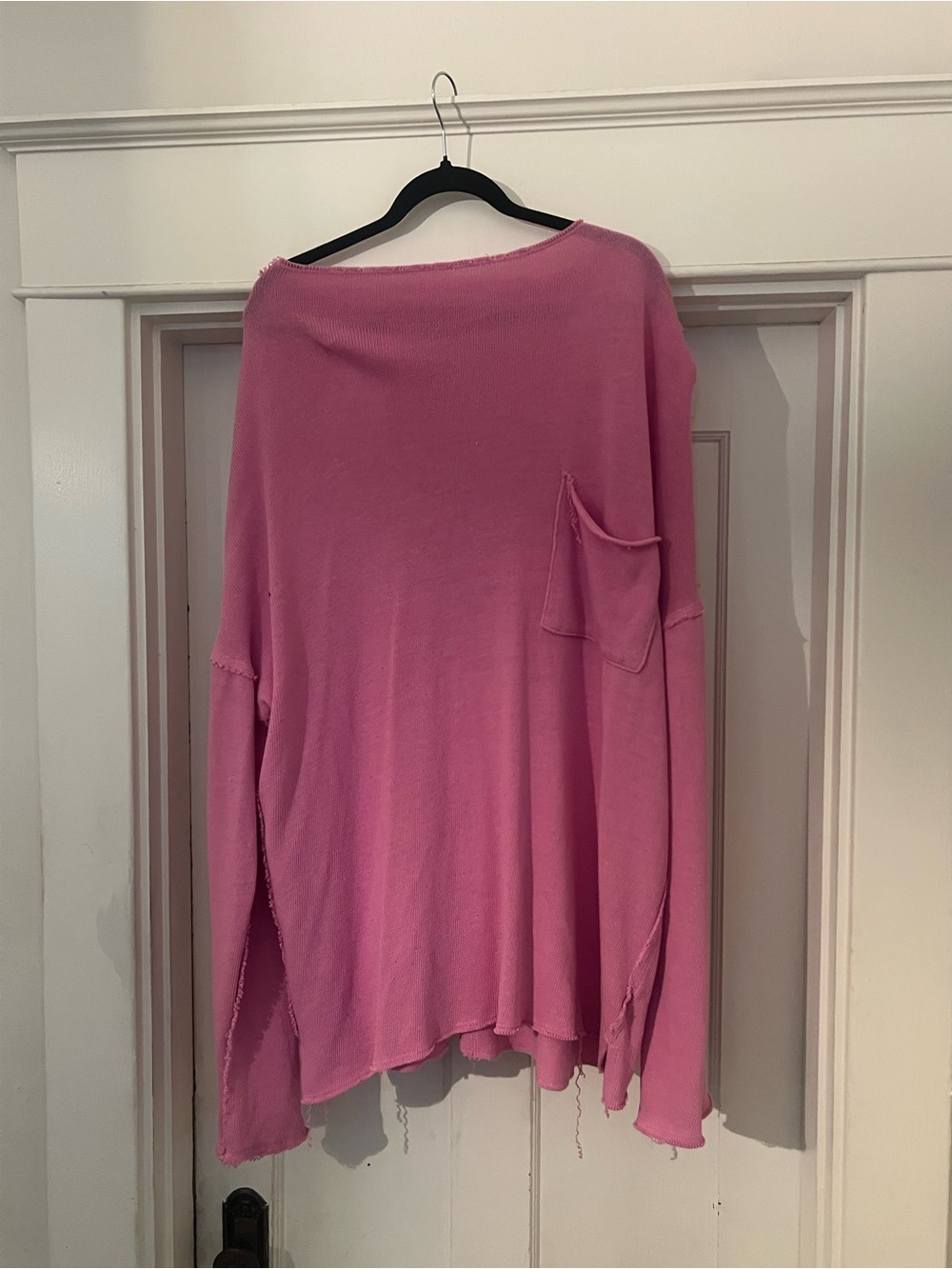 We The Free Bubblegum Pink Oversized Pocket Sweatshirt